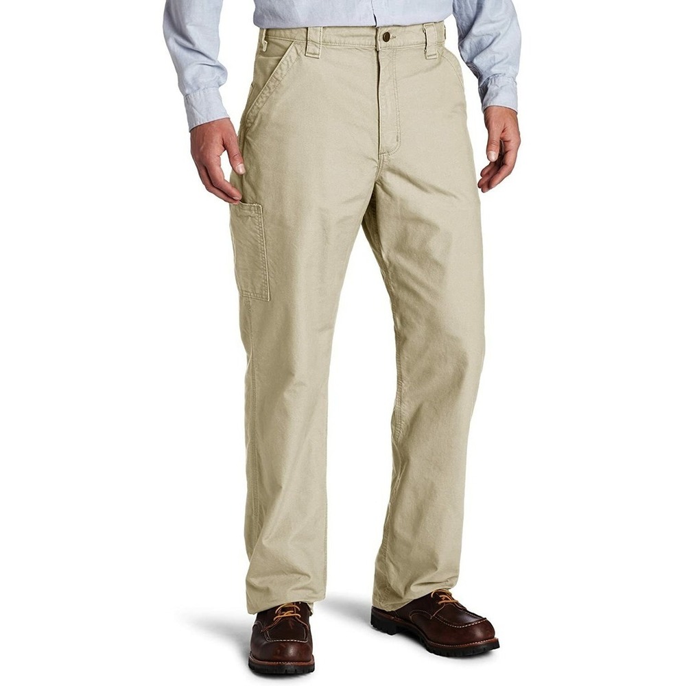 Carhartt Canvas‎ Work Dungaree Carpenter Pants Men's 42x32 Beige